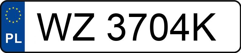 Numer rejestracyjny WZ 3704K posiada TOYOTA COROLLA - WZ3704K