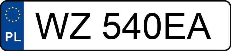 Numer rejestracyjny WZ 540EA posiada MERCEDES-BENZ C 180 CGI BlueEFFICIENCY MR`07 E5 204 Classic - WZ540EA