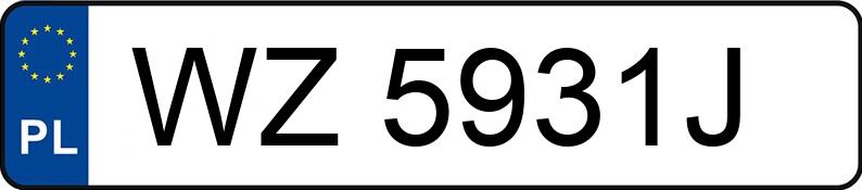 Numer rejestracyjny WZ 5931J posiada HONDA CRX CRX - WZ5931J