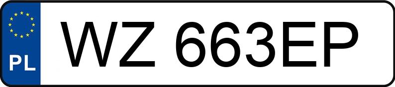 Numer rejestracyjny WZ 663EP posiada SKODA FABIA - WZ663EP