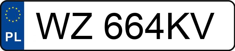 Numer rejestracyjny WZ 664KV posiada SUZUKI SWIFT - WZ664KV