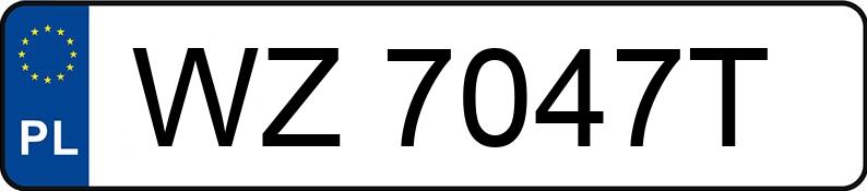 Numer rejestracyjny WZ 7047T posiada CHRYSLER TOWN & COUNTRY - WZ7047T