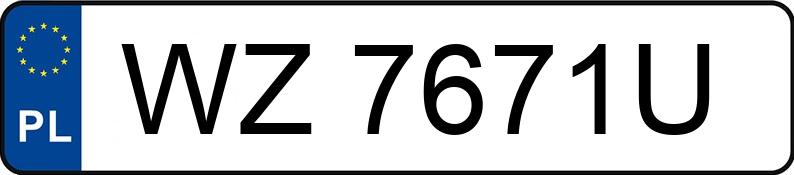 Numer rejestracyjny WZ 7671U posiada HYUNDAI H-1 - WZ7671U
