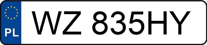 Numer rejestracyjny WZ 835HY posiada PEUGEOT EXPERT - WZ835HY