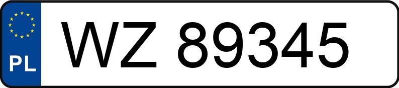 Numer rejestracyjny WZ 89345 posiada RENAULT LAGUNA - WZ89345