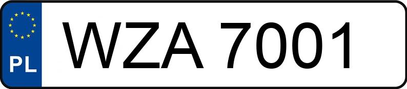 Numer rejestracyjny WZA 7001 posiada CHEVROLET (USA) Caprice 5.0 Kat. MR`91 - WZA7001