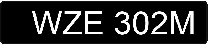 Numer rejestracyjny WZE 302M posiada DAEWOO MATIZ 0.8KAT - WZE302M Numer rejestracyjny WZE 302M posiada DAEWOO MATIZ 0.8KAT - WZE302M