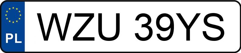Numer rejestracyjny WZU 39YS posiada VOLKSWAGEN GOLF - WZU39YS