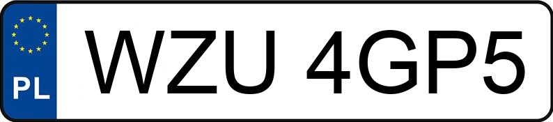Numer rejestracyjny WZU 4GP5 posiada MG MG HS - WZU4GP5 Numer rejestracyjny WZU 4GP5 posiada MG MG HS - WZU4GP5