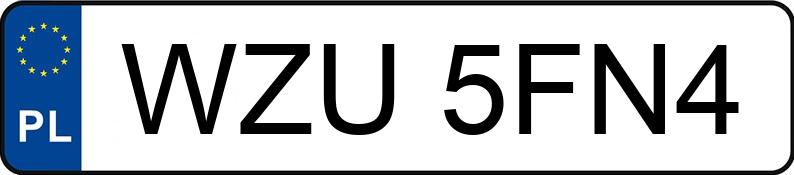 Numer rejestracyjny WZU 5FN4 posiada SUZUKI SWIFT - WZU5FN4 Numer rejestracyjny WZU 5FN4 posiada SUZUKI SWIFT - WZU5FN4