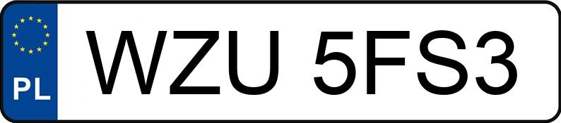 Numer rejestracyjny WZU 5FS3 posiada AUDI Coupe TT 1.8 Kat. MR`98 E3 8 N - WZU5FS3