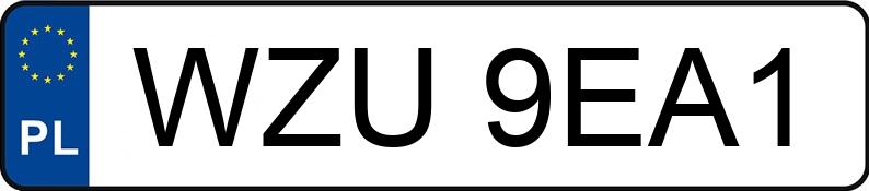 Numer rejestracyjny WZU 9EA1 posiada AUDI A3 - WZU9EA1 Numer rejestracyjny WZU 9EA1 posiada AUDI A3 - WZU9EA1