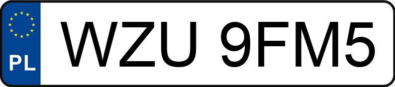 Numer rejestracyjny WZU 9FM5 posiada AUDI A6 - WZU9FM5