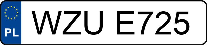 Numer rejestracyjny WZU E725 posiada FIAT UNO - WZUE725
