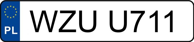 Numer rejestracyjny WZU U711 posiada AUDI 80 - WZUU711 Numer rejestracyjny WZU U711 posiada AUDI 80 - WZUU711