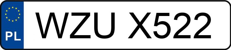 Numer rejestracyjny WZU X522 posiada BMW 530 Diesel MR`03 E3 E60 530 Diesel MR`03 E3 E60 - WZUX522