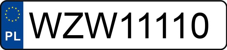 Numer rejestracyjny WZW 11110 posiada BMW 530 - WZW11110 Numer rejestracyjny WZW 11110 posiada BMW 530 - WZW11110