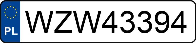 Numer rejestracyjny WZW 43394 posiada OPEL CORSA - WZW43394 Numer rejestracyjny WZW 43394 posiada OPEL CORSA - WZW43394