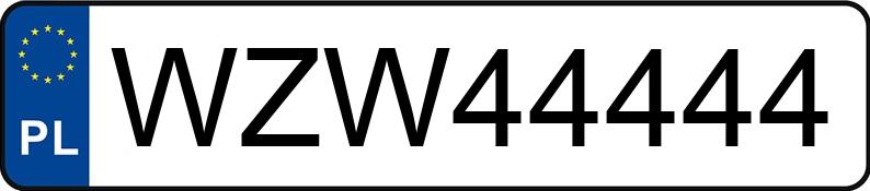 Numer rejestracyjny WZW 44444 posiada HYUNDAI ix20 1.4 MR`10 E5 Premium - WZW44444