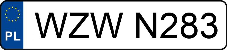 Il numero di registrazione WZW N283 ha VOLKSWAGEN Golf II 1.6 Kat. GL - WZWN283