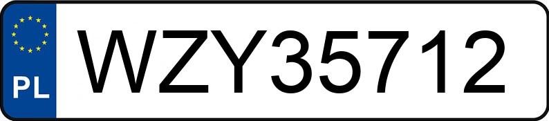 Numer rejestracyjny WZY 35712 posiada BMW 316 Diesel MR`16 E6 F30 316 Diesel MR`16 E6 F30 - WZY35712