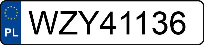 Numer rejestracyjny WZY 41136 posiada MAZDA 3 - 1.6 MR`09 E5 Exclusive Plus - WZY41136