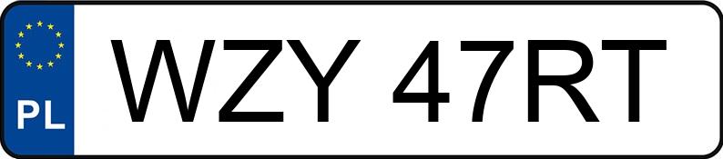 Numer rejestracyjny WZY 47RT posiada FSO Polonez Truck MR`93 2.3t 1.6 GLI DC - WZY47RT