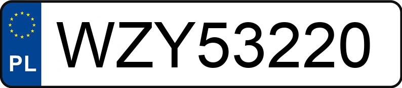 Numer rejestracyjny WZY 53220 posiada BMW 325I - WZY53220 Numer rejestracyjny WZY 53220 posiada BMW 325I - WZY53220