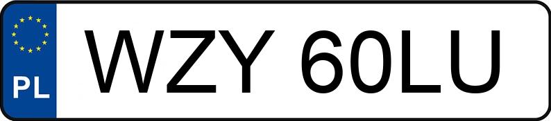 Numer rejestracyjny WZY 60LU posiada PEUGEOT 107 - WZY60LU Numer rejestracyjny WZY 60LU posiada PEUGEOT 107 - WZY60LU