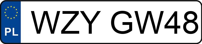 Numer rejestracyjny WZY GW48 posiada HONDA Civic 1.4 MR`01 E3 LS 30TH - WZYGW48