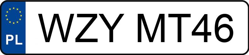 Numer rejestracyjny WZY MT46 posiada SEAT Leon 1.4 MR`07 E4 1P E1N - WZYMT46