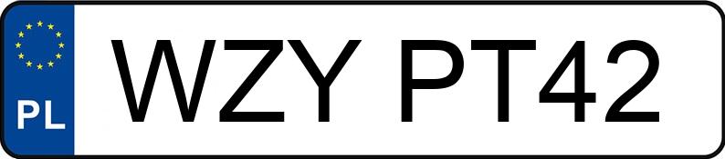 Numer rejestracyjny WZY PT42 posiada VOLKSWAGEN PASSAT - WZYPT42