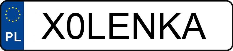 Numer rejestracyjny X0LENKA posiada MINI COOPER