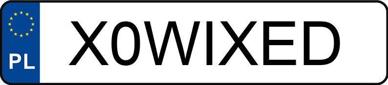 Il numero di registrazione X0WIXED ha BMW 530 Diesel MR`03 E3 E60 530 Diesel MR`03 E3 E60