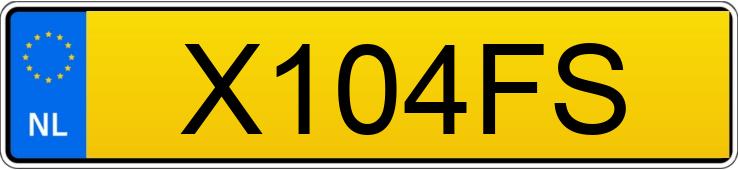Numer rejestracyjny X104FS posiada TOYOTA TOYOTA YARIS CROSS