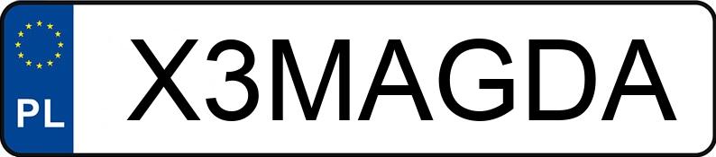 Numer rejestracyjny X3MAGDA posiada AUDI Q3 35 TFSI MR`19 E6d F3 Q3 35 TFSI MR`19 E6d F3