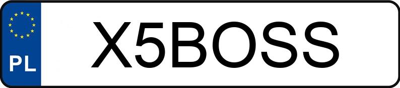 Numer rejestracyjny X5BOSS posiada OLDSMOBILE ---