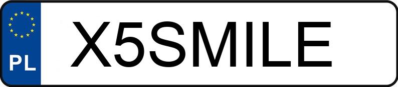 Numer rejestracyjny X5SMILE posiada BMW 435i Coupe MR`13 E5 F32 xDrive