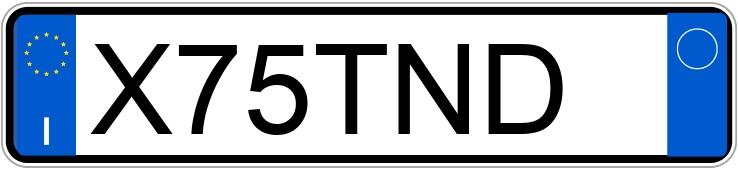 Numer rejestracyjny X75TND posiada Piaggio Typhon