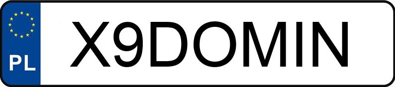 Numer rejestracyjny X9DOMIN posiada BMW 520 Diesel MR`23 E6d/e G60 xDrive Steptronic