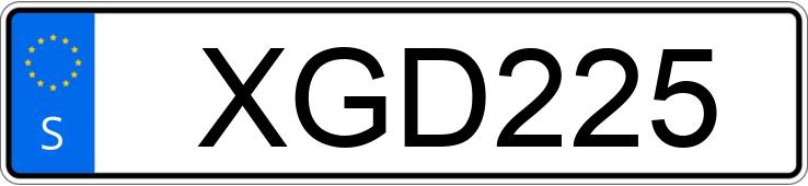 Numer rejestracyjny XGD225 posiada Volvo V60 D3