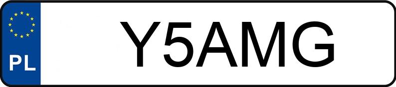 Numer rejestracyjny Y5AMG posiada MERCEDES-BENZ CLA 250 MR`13 E5 117 CLA 250 MR`13 E5 117