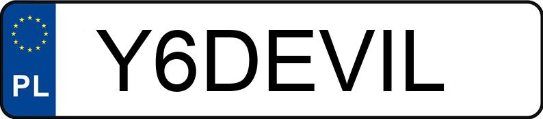 Numer rejestracyjny Y6DEVIL posiada VOLKSWAGEN CC