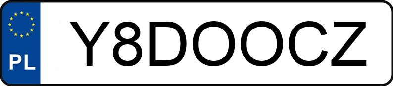 Numer rejestracyjny Y8DOOCZ posiada DODGE Charger MR`15 R/T