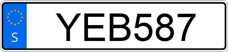 Numer rejestracyjny YEB587 posiada Mercedes-Benz E