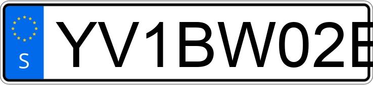 Numer rejestracyjny YV1BW02E091092995 posiada  