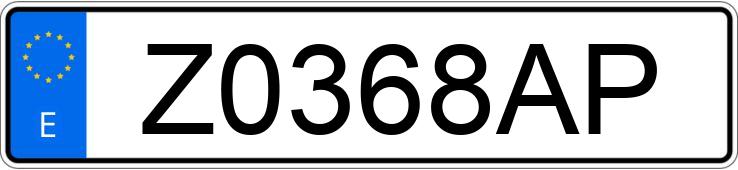 Numer rejestracyjny Z0368AP posiada HONDA CBR 600