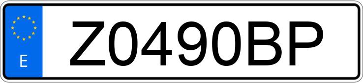 Numer rejestracyjny Z0490BP posiada PEUGEOT 206