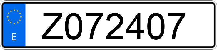 Numer rejestracyjny Z072407 posiada SEAT 600