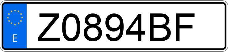 Numer rejestracyjny Z0894BF posiada MERCEDES 190 (201)